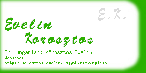evelin korosztos business card