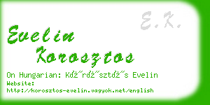 evelin korosztos business card